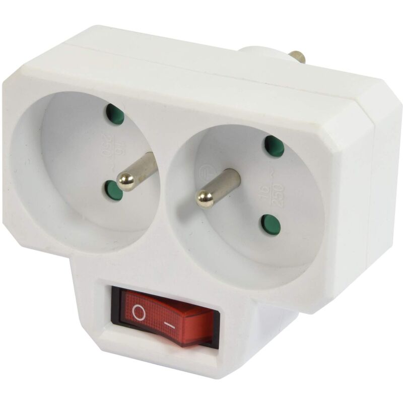 foto del prodotto gefotech 500465 presa doppia con interruttore