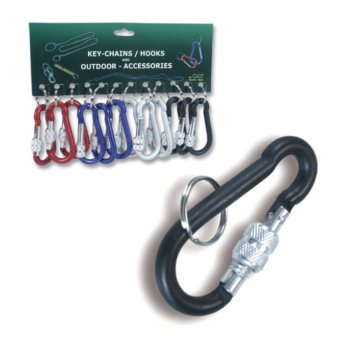 foto del prodotto geit portachiavi anello moschettone lock 8 pz 12 geit