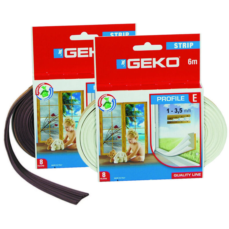 foto del prodotto geko - parafreddo in gomma profilo e - mm.9h. rotolo da mt.6 colore marrone