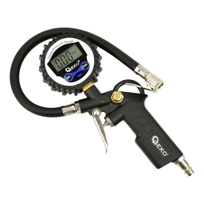 foto del prodotto geko pistola gonfiaggio pneumatici gomme aria compressore manometro digitale