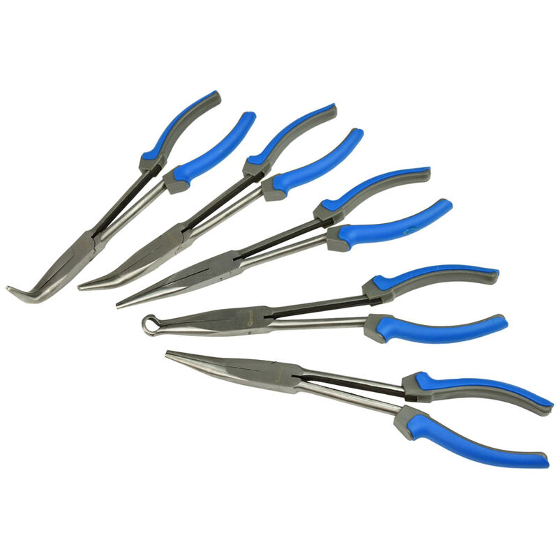 foto del prodotto geko set pinze a becco lungo 280mm 5pz punta dritta piegata meccanico g000827