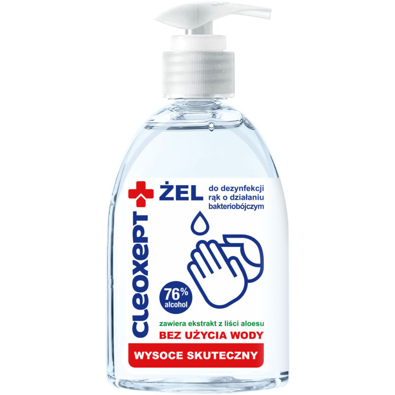foto del prodotto gel antibatterico per la disinfezione e disinfezione delle mani cleoxept 500ml