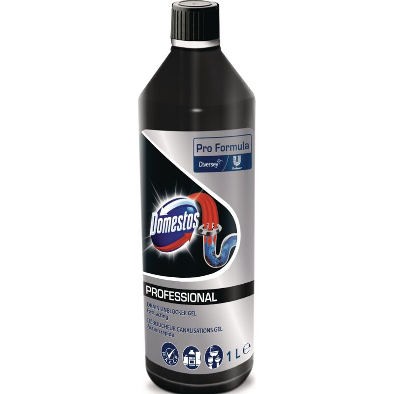 foto del prodotto gel detergente per scarichi flacone da 1l domesos per 6 