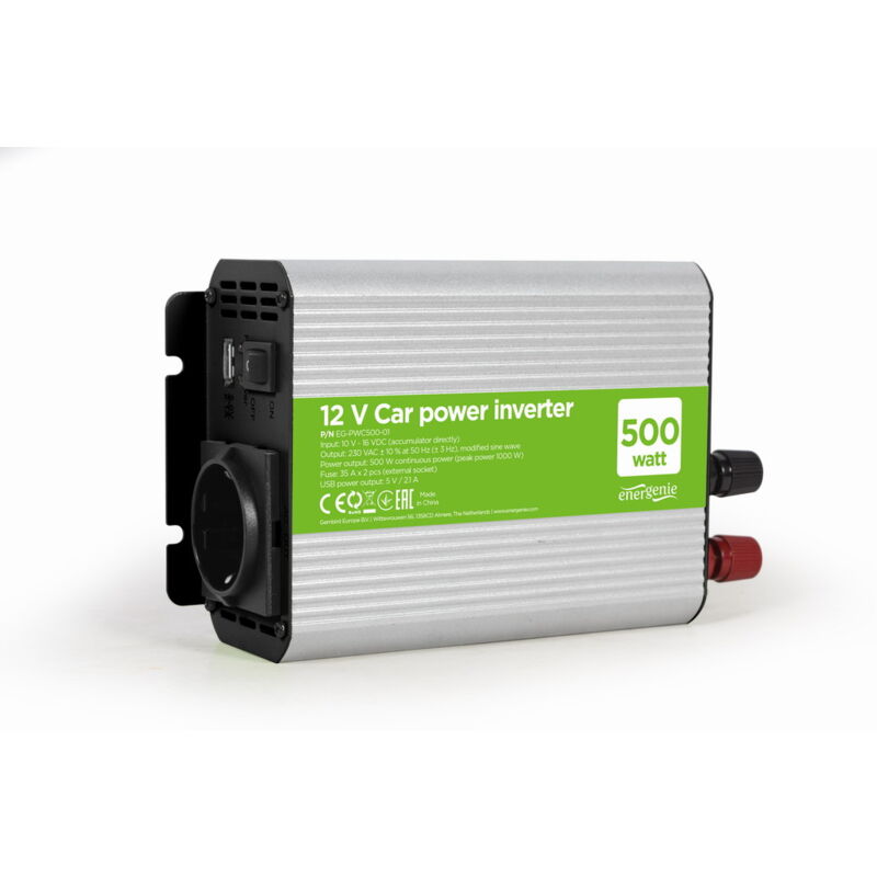 foto del prodotto gembird eg pwc500 01 adattatore di corrente e inverter automatico de 500 w grigio