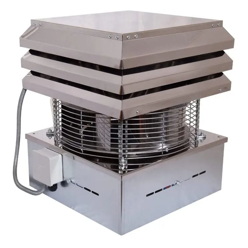 foto del prodotto gemi elettronica aspiratore per camino in acciaio professionale aspirafumo elettrico tiracamino tirafumo fumaiolo comignolo per caminetto o bbq