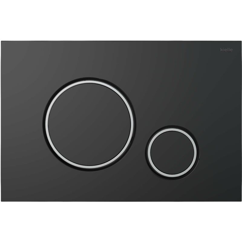 foto del prodotto gemini ii placca di comando, nero opaco cromo 70207040 kielle