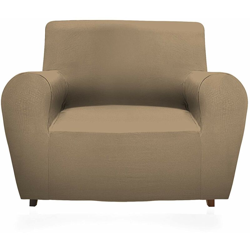 foto del prodotto gemitex copridivano magico made in italy, 1 posto, colore tortora, realizzato in tessuto tinta unita ed elasticizzato, nuova vestibilita , 96 
