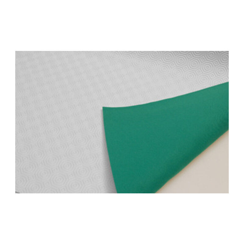 foto del prodotto gemitex mollettone per tavolo h. 138 cm. bianco verde. prezzo al metro.