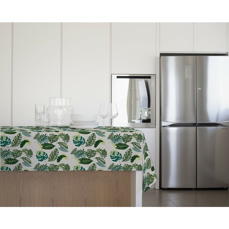 foto del prodotto gemitex tovaglia felpata cerata plus decoro jungle 70114107, 140x140