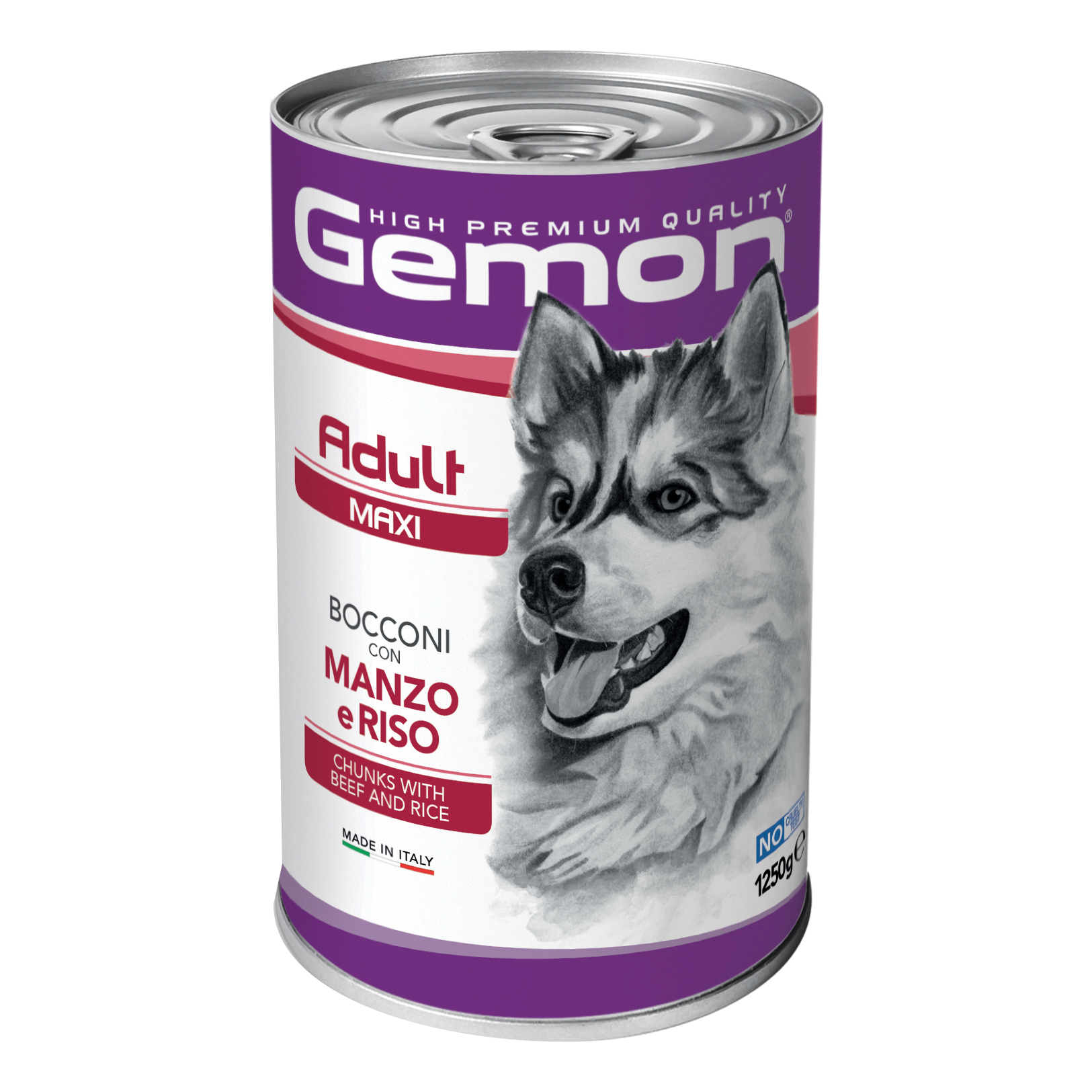 foto del prodotto gemon cane bocconi adulto maxi manzo amp riso 1250 gr