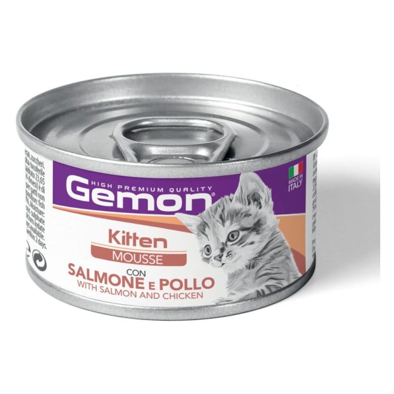 foto del prodotto gemon gatto mousse 85gr kitten salmone e pollo