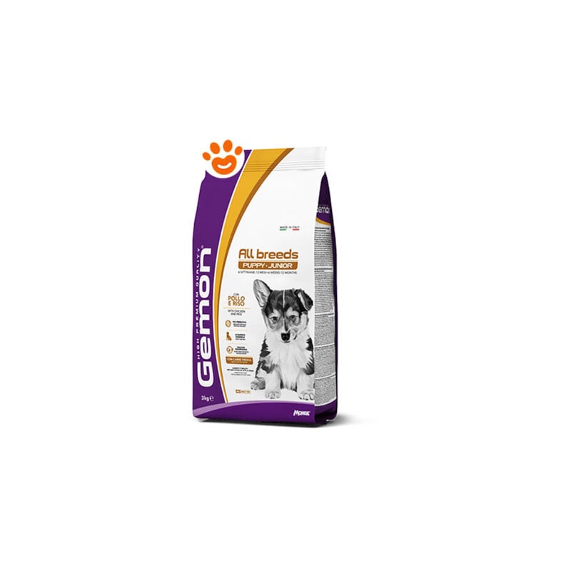 foto del prodotto gemon monge dog all breed puppy e junior pollo e riso monge dog all breed puppy e junior pollo e riso sacco da 3 kg