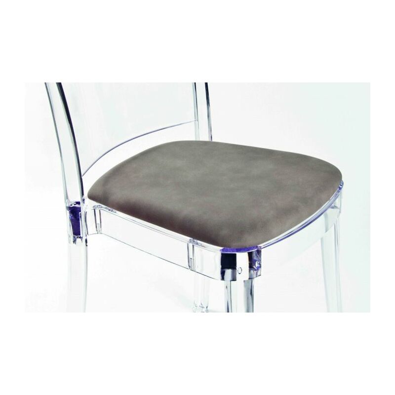 foto del prodotto general brand cuscino ecopelle nabuk per sedia lucienne colore cuscino tortora nuvolato