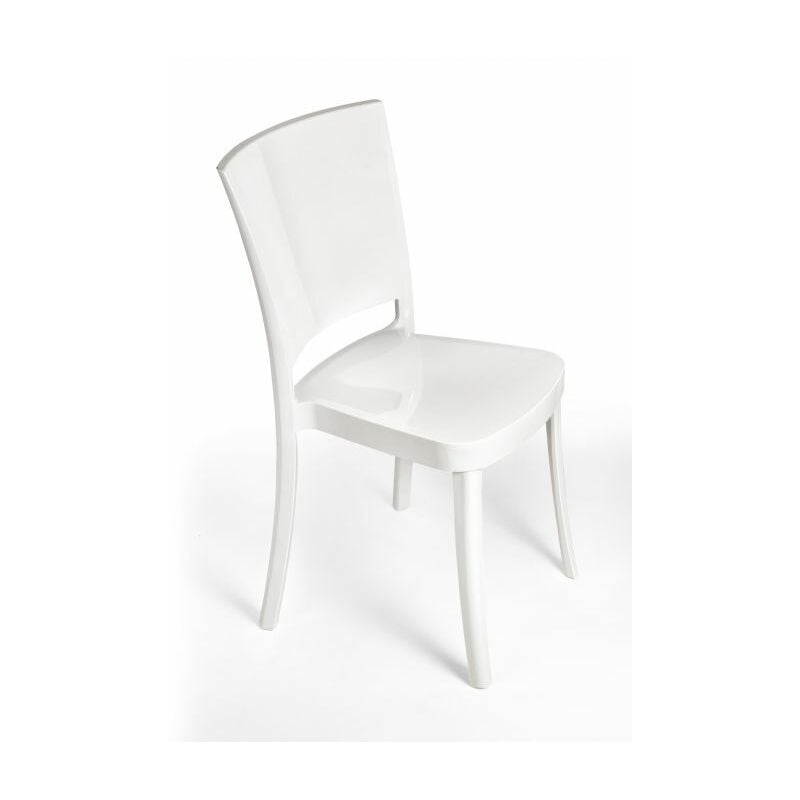 foto del prodotto general brand - sedia policarbonato bianco puro extralucido lucienne opzioni 1 scelta