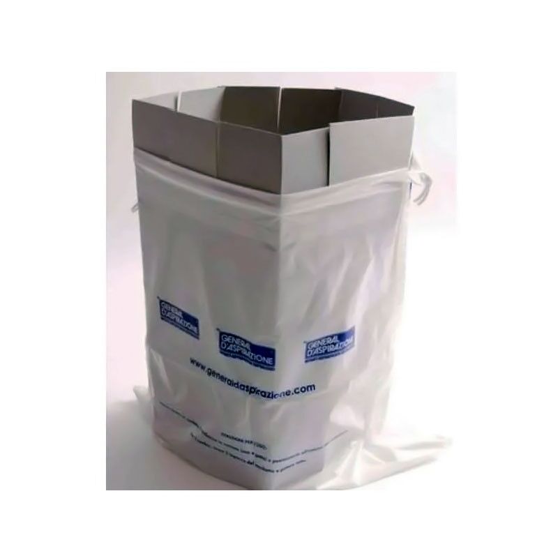 foto del prodotto general d aspirazione kit sacco e tendisacco 5 sacchi e 5 tendisacchi per contenitore 18 lt. per mod. 20,30,40,1250,1450,1600,1750 0102636