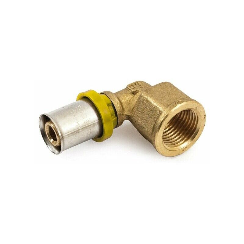foto del prodotto general fittings gomito tubo multistrato a pressare x acqua gas trident gf 20x1 2 f femmina curva