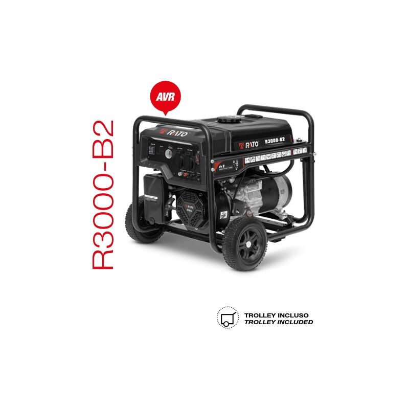 foto del prodotto generatore di corrente rato r3000 a benzina 212 cc potenza massima 3.0 kw avr
