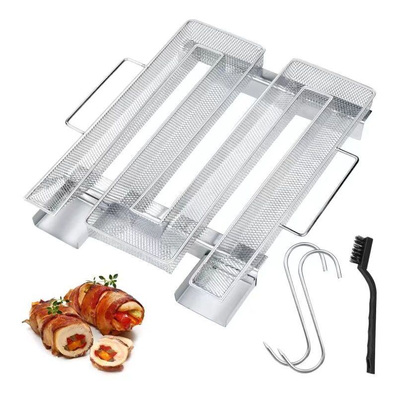 foto del prodotto generatore di fumo freddo con maniglia, generatore di fumo freddo m in acciaio inox per fino a 20 ore di fumo freddo, per barbecue, affumicatori