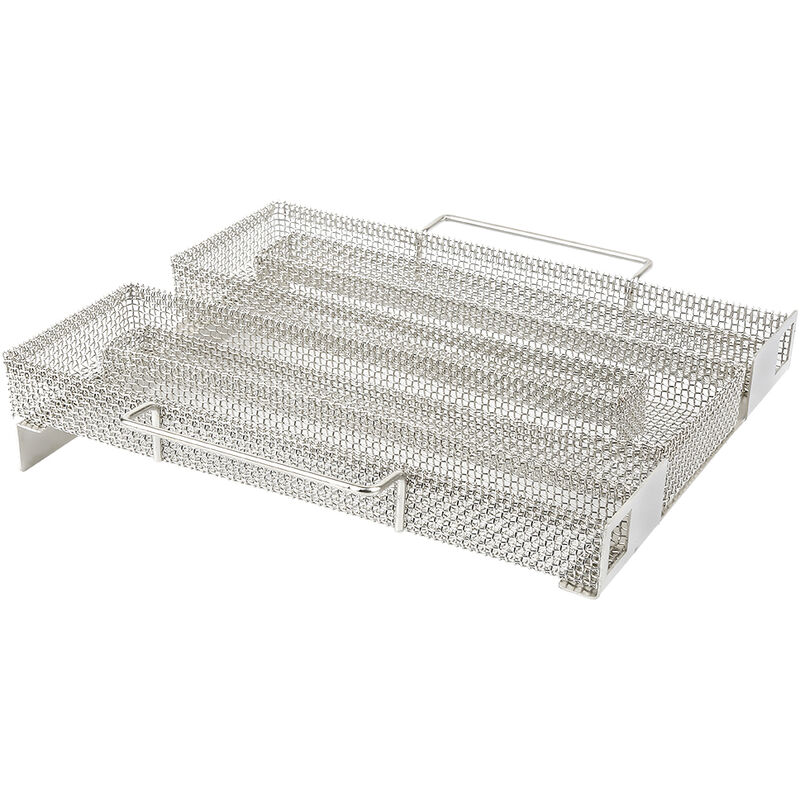 foto del prodotto generatore di fumo freddo per grill 22.5x17.5x4.5cm affumicatore in acciaio inox in forma di m