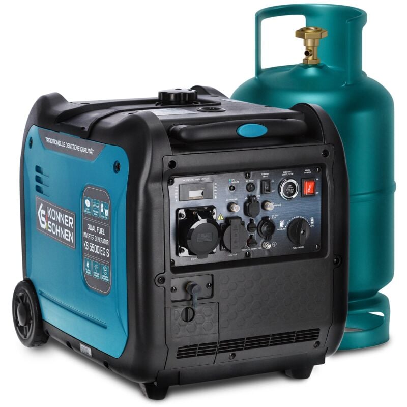 foto del prodotto generatore di inverter a benzina e gas 5500 w k nner s hnen ks 5500ieg s manuale elettrico