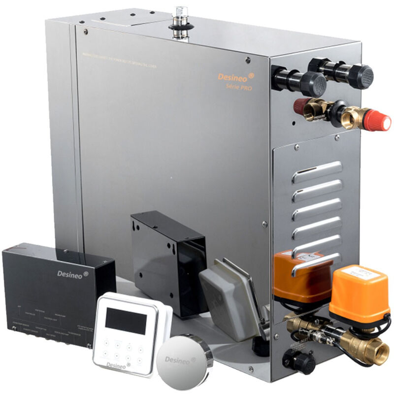 foto del prodotto generatore di vapore per hammam 4kw desineo professional series auto prenium drain e opzioni complete possibili