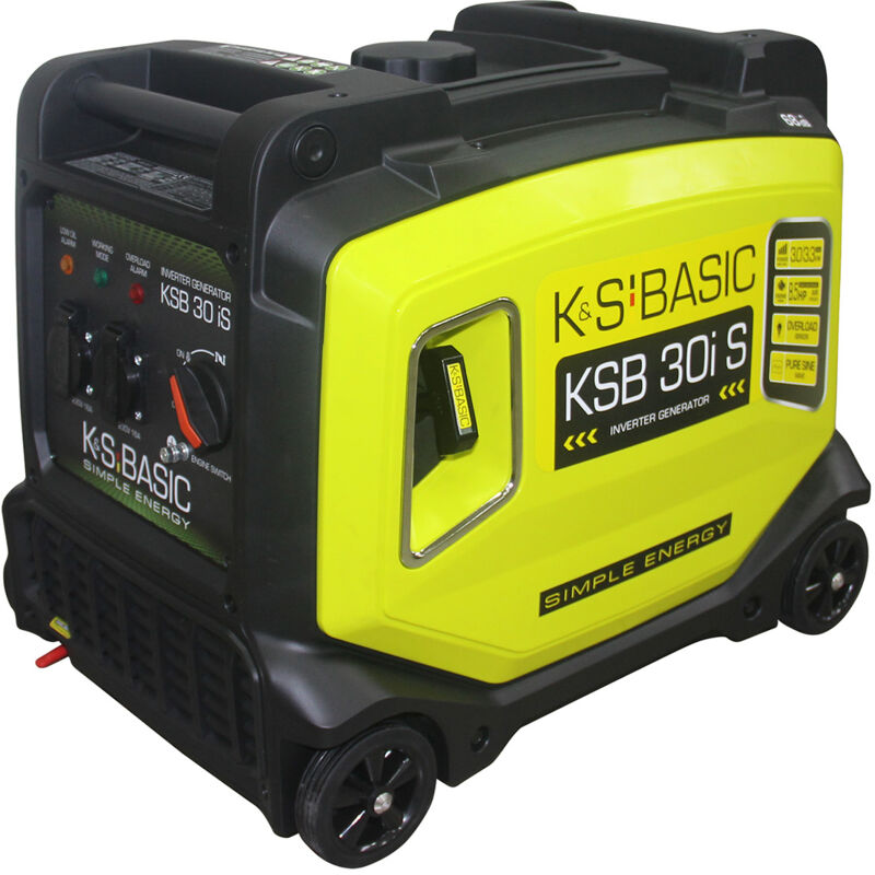 foto del prodotto generatore inverter ksb 30i s, generatore di corrente 3000 w, conversione elettronica di energia elettrica, generatore di emergenza per i consumi