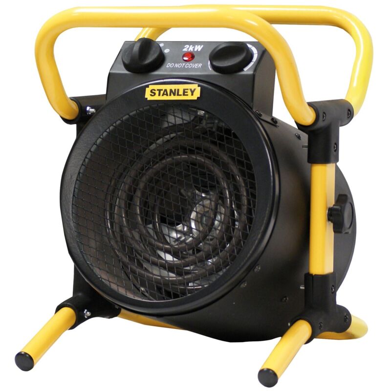 foto del prodotto generatore riscaldatore aria calda elettrico turbo stanley con presa industriale 5000w