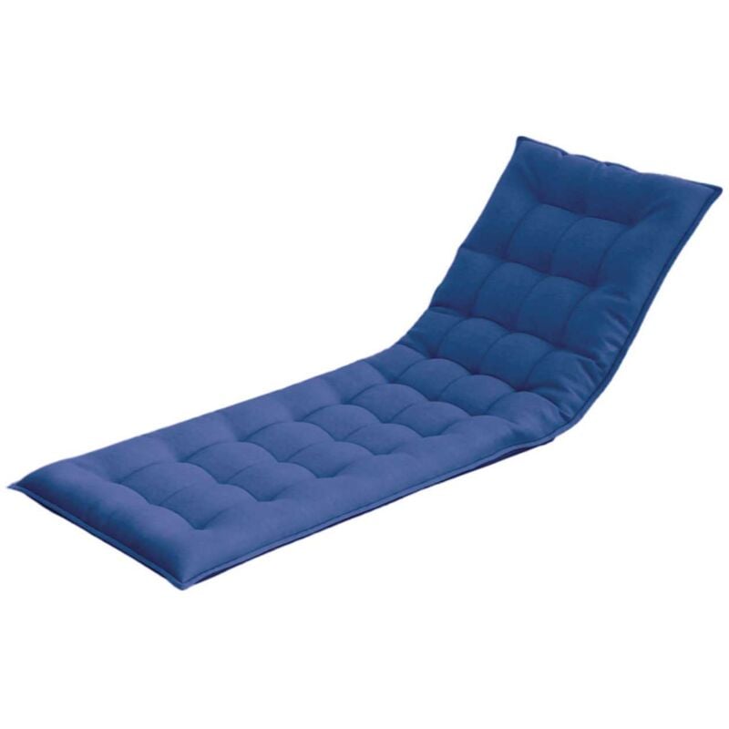 foto del prodotto generico hu 025 cuscino per lettino mare giardino o sdraio 186x62x10cm cotone blu