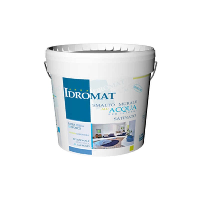 foto del prodotto generico smalto murale idro bianco satinato 4 litri