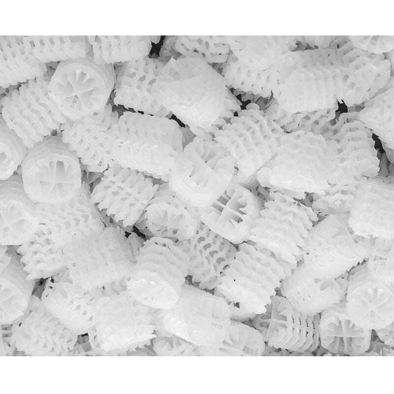foto del prodotto genki4koi natural food materiale filtrante bio carrier hel x17 bianco 50 litri super offerta