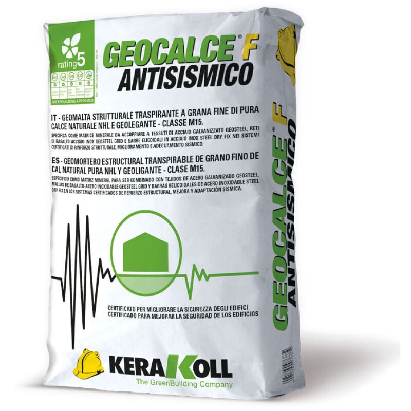 foto del prodotto geocalce f antisismico rinforzo strutturale grana fine 25kg kerakoll