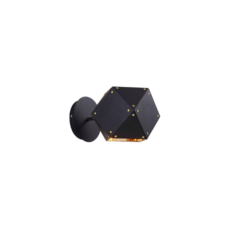 foto del prodotto geometry lampada da parete moderna in oro nero opaco