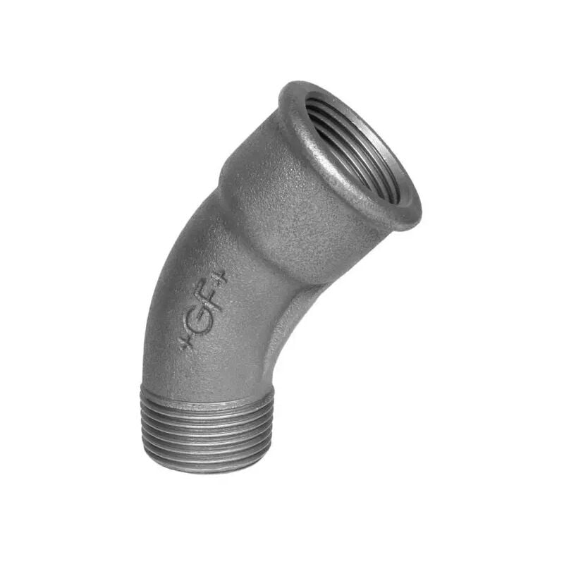 foto del prodotto georg fischer - raccordo curvo 45 maschio femmina in ghisa malleabile zincata 11/4'