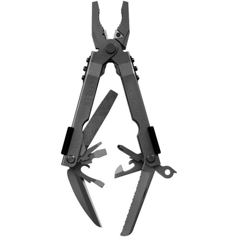 foto del prodotto gerber multi tool con due coltelli e fodero in nylon, mp600 bluntnose, con 14 funzioni, nero, 07520g1