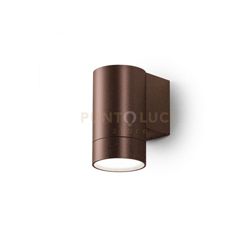 foto del prodotto ges1063 applique 1 luce attcaco gu10 colore marrone in alluminio ip54 h.11,5cm