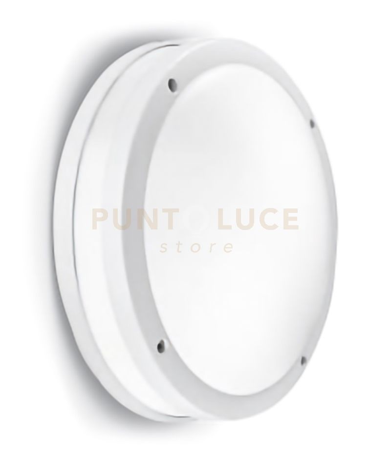 foto del prodotto ges293- plafoniera per esterni 2 luci attacco e27 in alluminio ip54 d.28cm bianco