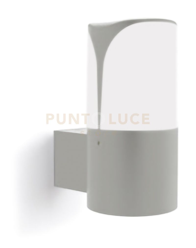 foto del prodotto ges723- applique h.18cm d.9cm grigio metallizzato 1 luce attacco e27 ip44