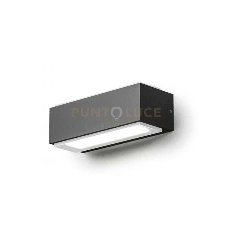 foto del prodotto ges960c applique led 3000k 382lm 10w alluminio ip65 grigio antracite 18cm