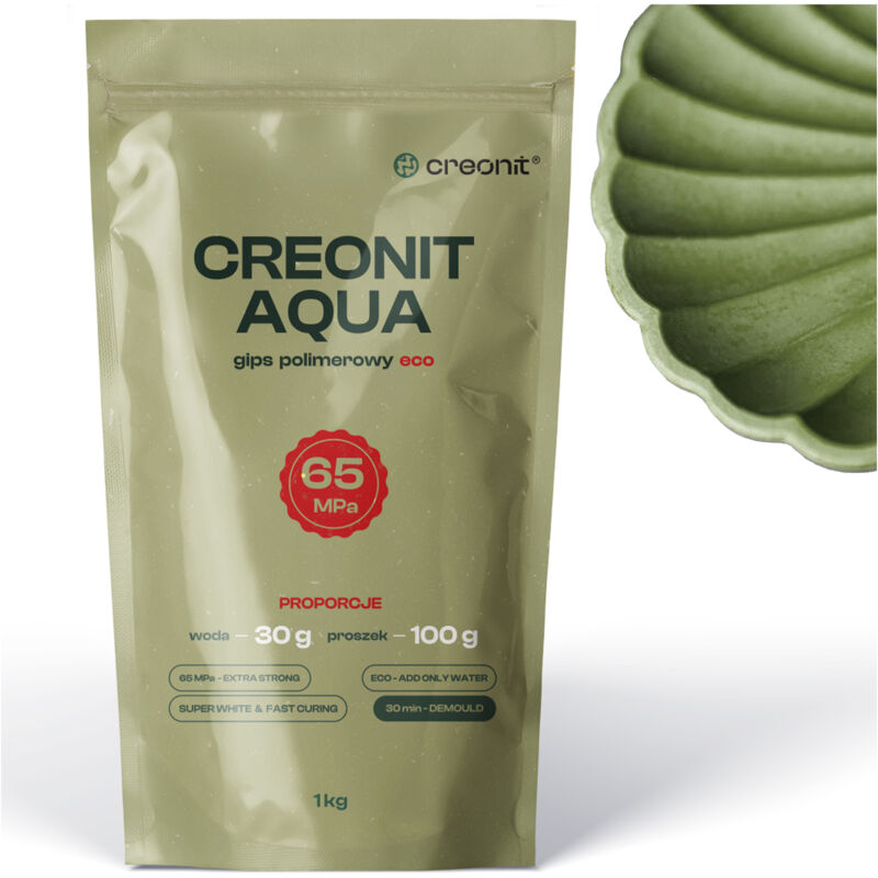 foto del prodotto gesso polimerico colabile bianco creonit aqua duro artistico 1kg