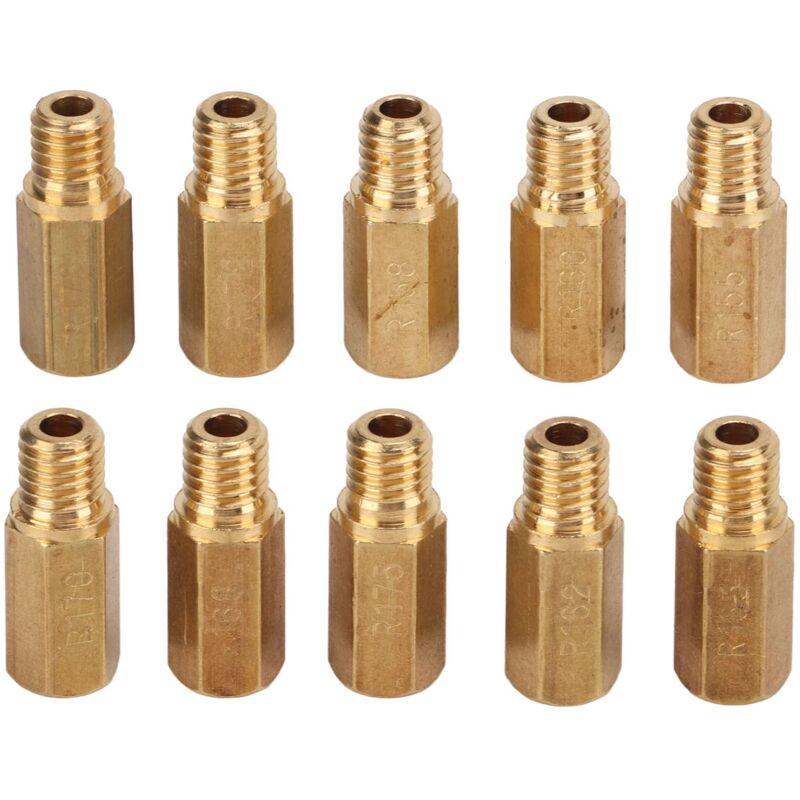 foto del prodotto getti aqxreight per getto principale del carburatore, set di 10 getti principali del carburatore di ricambio per fcr mx pwk pwm pe pj 155 178