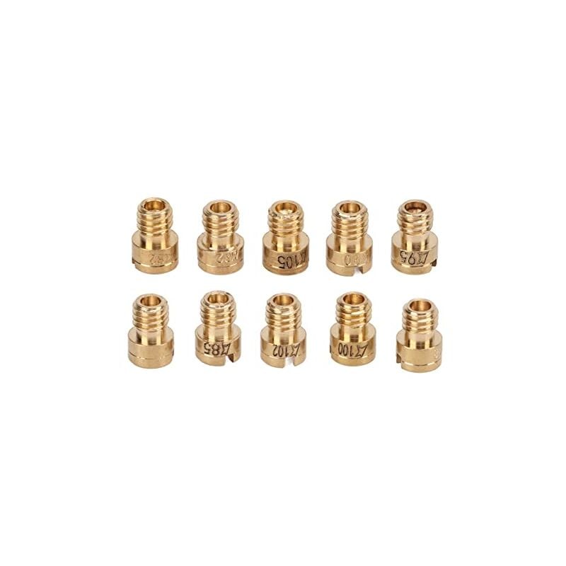 foto del prodotto getti principali del carburatore, 10 pezzi getti principali del carburatore getto principale del carburatore in metallo 82 105 per scooter e