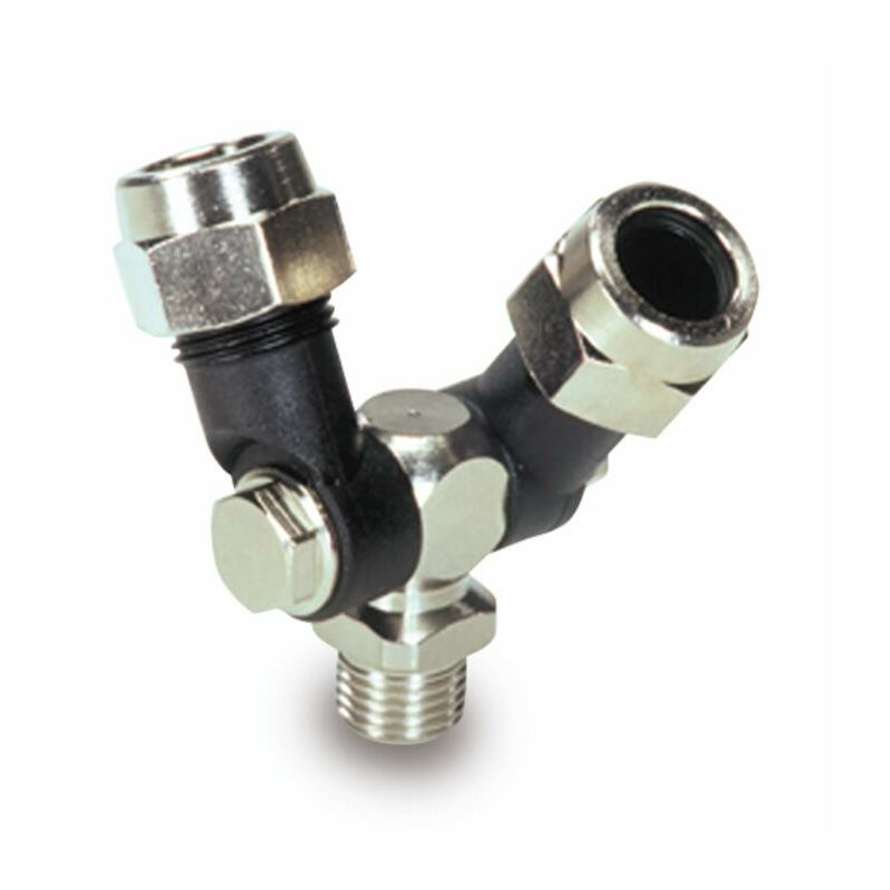 foto del prodotto getto snodato doppio con filetto maschio 1 4 g