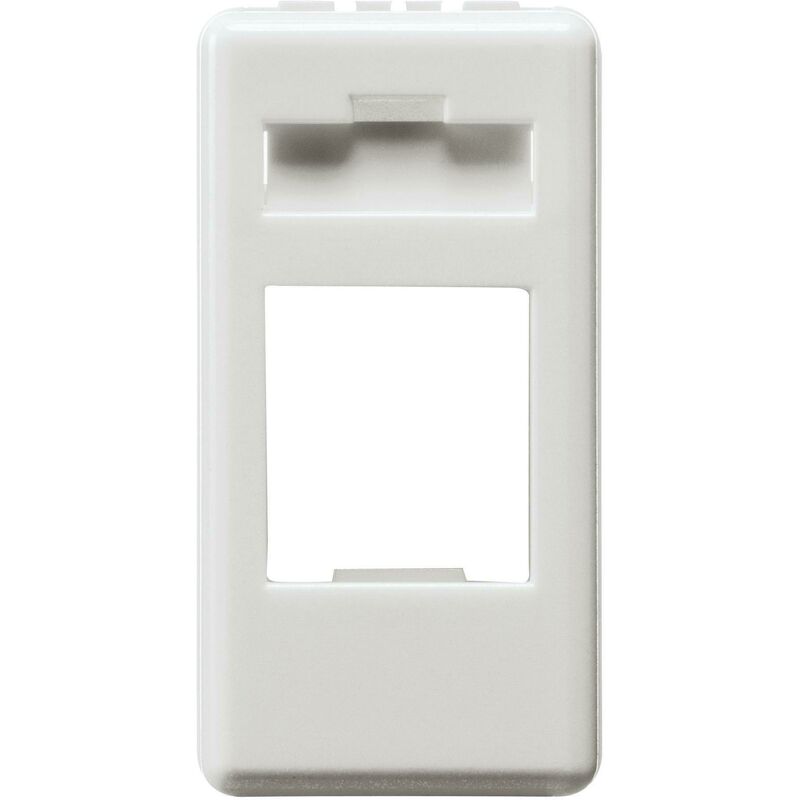 foto del prodotto gewiss adattatore contenitore vuoto predisposto per alloggiamento connettori rj45 tipo amp 1 modulo system white