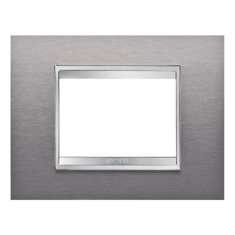 foto del prodotto gewiss chorus placca lux 3p inox spazzolato gw16203mi