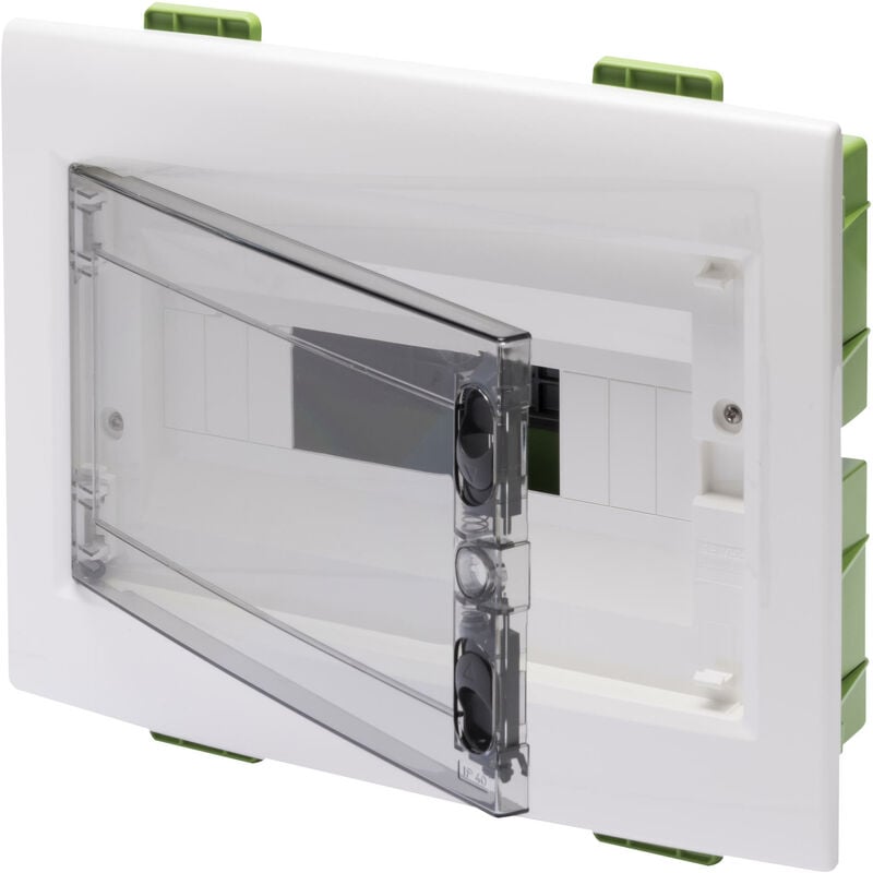 foto del prodotto gewiss gw 40605pm centralino per cartongesso con porta trasparente fum 12m ip40