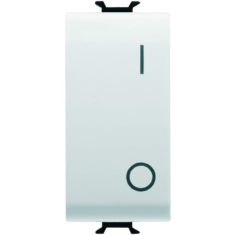 foto del prodotto gewiss gw10004dy gw10004dy interruttore bipolare 250v ac, 16ax, neutro, simbolo 0 i, 1 modulo, bianco, serie chorus