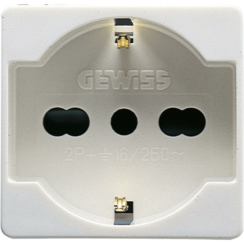 foto del prodotto gewiss gw20246 presa standard italiano tedesco 250v ac 2p t 16a p40