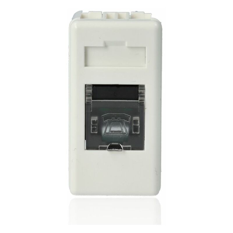 foto del prodotto gewiss gw20251 presa telefonica rj11 doppino twistato morsetti a vite 1 modulo system white