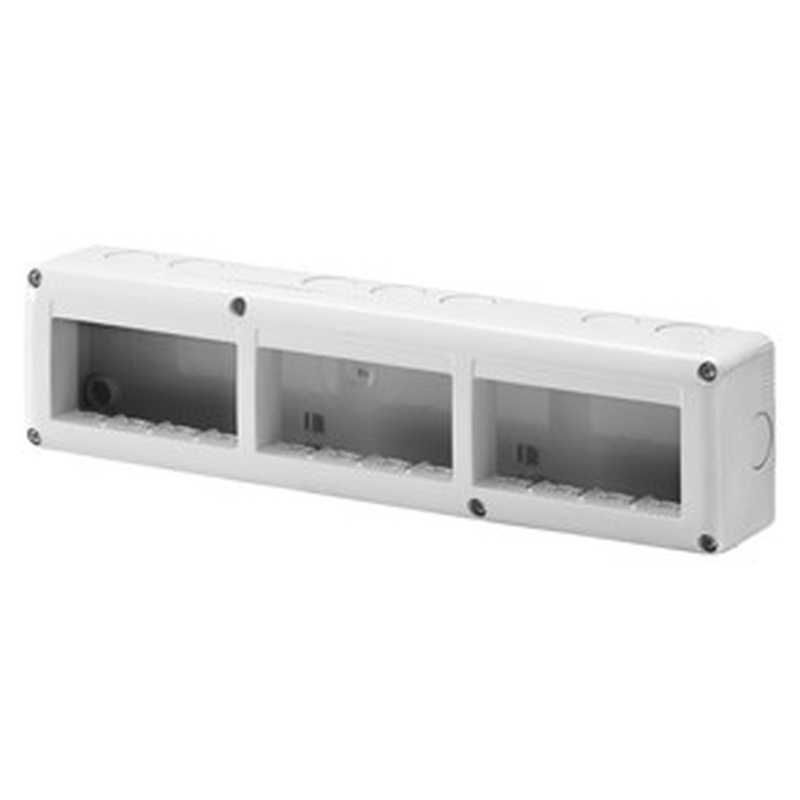 foto del prodotto gewiss gw27007 contenitore per apparecchi system protetto 12 posti grigio ral 7035 ip40