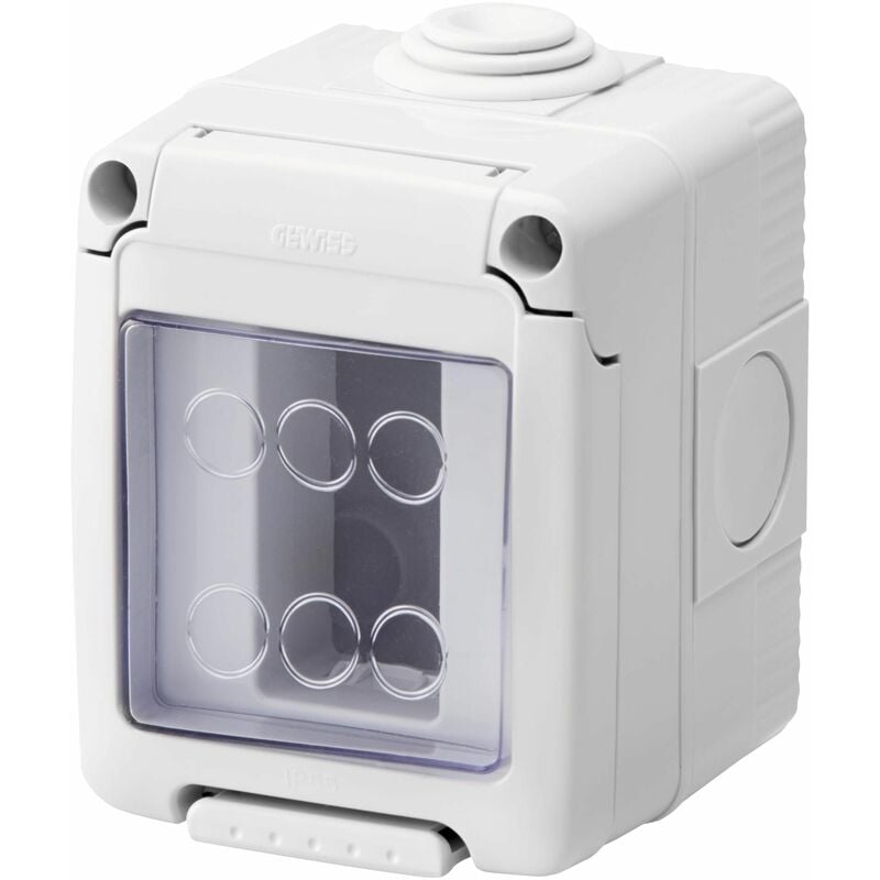 foto del prodotto gewiss gw27041 contenitore per apparecchi system 1p stagno grigio ral 7035 ip55